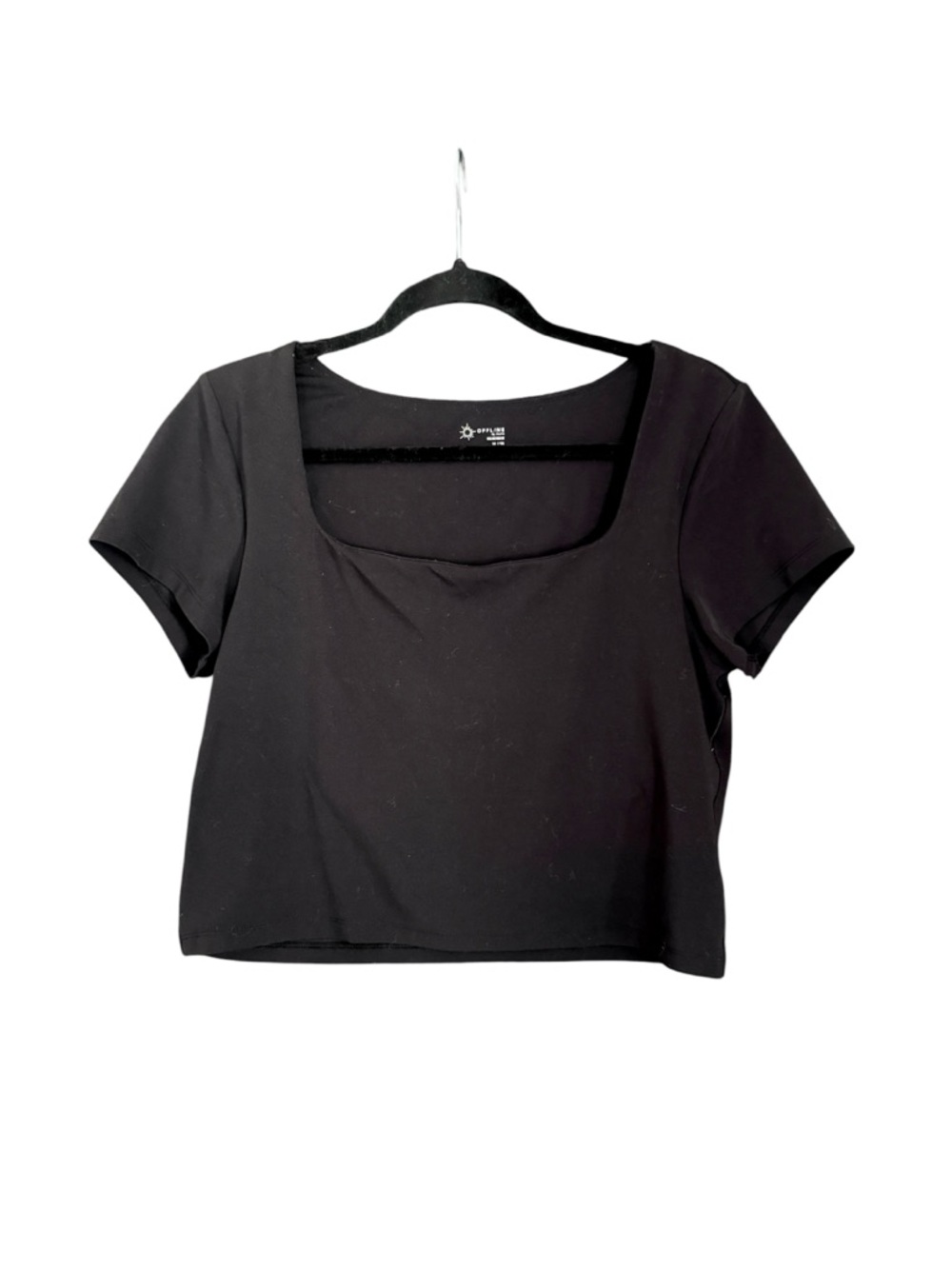 Offline by Aerie Black Real Me Square Neck Top Size XL - Picture 3 of 12